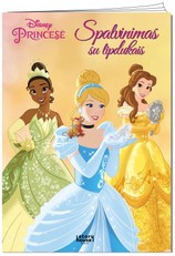 Princesė. Spalvinimas su lipdukais