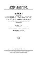 Oversight of the Financial Stability Oversight Council