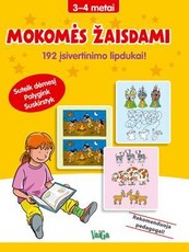 Mokomės žaisdami. 192 įsivertinimo lipdukai! 3-4 metai