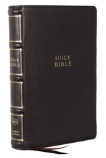 Kjv, Compact Center-Column Reference Bible, Genuine Leather, Black, Red Letter, Thumb Indexed, Comfort Print