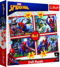TREFL SPIDER-MAN 4 dėlionių rinkinys „Žmogus-voras“ TREFL SPIDER-MAN 4 dėlionių rinkinys „Žmogus-voras“