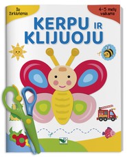 Kerpu ir klijuoju. 4–5 metų vaikams. Su žirklutėmis