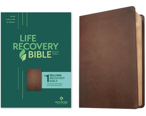 NLT Life Recovery Bible, Second Edition (Leatherlike, Rustic Brown)