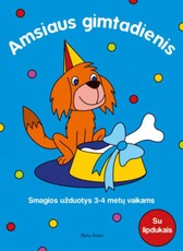 Amsiaus gimtadienis. Smagios užduotys 3-4 metų vaikams. Su lipdukais