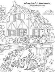 Wonderful Animals Coloring Book for Grown-Ups 3