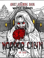 Adult Coloring Book Horror Cabin