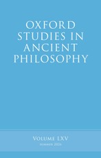 Oxford Studies in Ancient Philosophy