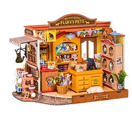 Medinis konstruktorius ROBOTIME „Fluffy Friends Hub 3D“, 397 dalys
