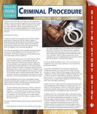 Criminal Procedure (Speedy Study Guides)