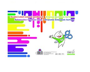 Spalvotas dvipusis kartonas A3 16l. 8 spalvų