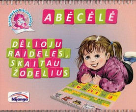 Abėcėlė. Dėlioju raideles, skaitau žodelius. Kortelių knyga.