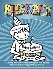 Kingston's Birthday Coloring Book Kids Personalized Books