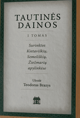 Tautinės dainos,  I tomas