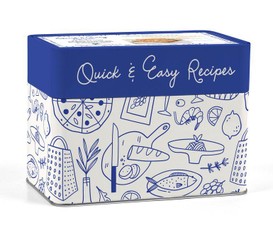 Quick & Easy Recipe Card Collection Tin: 72 Recipe Cards + 28 Blank Cards to Write Your Own Recipes + 5 Tabbed Sections