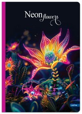 Knyga A5 96lap 70g lang NEON FLOWERS