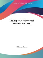 The Imperator's Personal Message For 1918