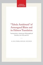 "Tabula Antidotarii" of Armengaud Blaise and Its Hebrew Translation