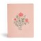 CSB Illustrator's Notetaking Bible, Large Print Edition, Peach Bouquet Leathertouch