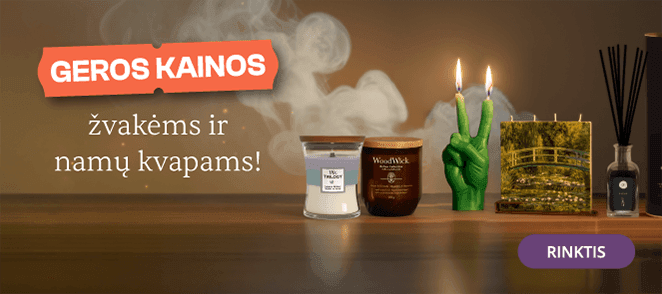 GEROS KAINOS žvakėms ir namų kvapams!