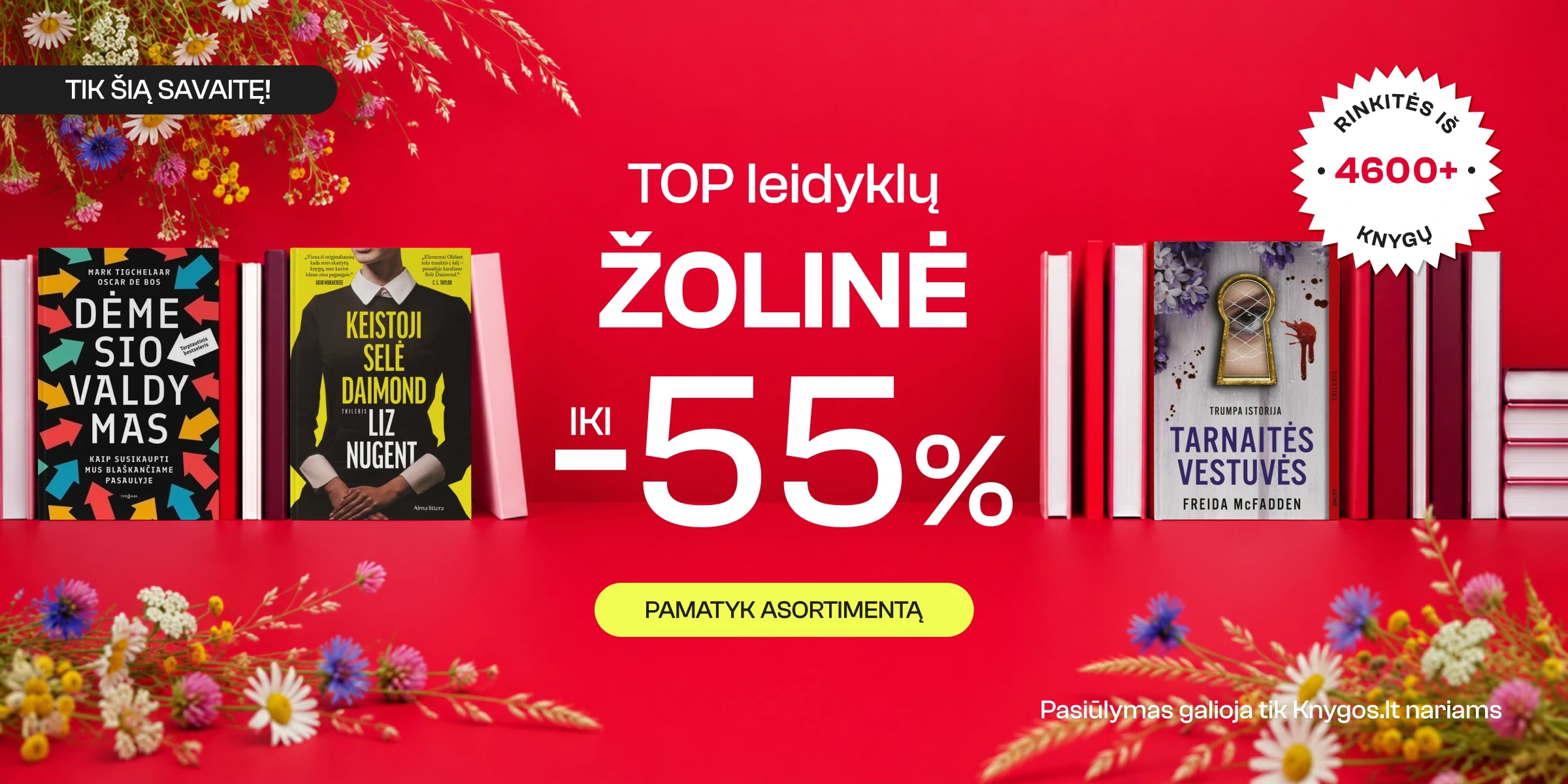 TOP leidyklų Žolinių pasiūlymas iki -55%!