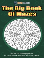 The Big Book Of Mazes 200 Fun And Challenging Mazes For Stress Relief & Relaxation - For Teens & Adults
