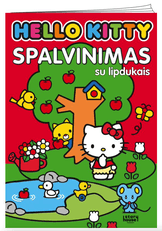 Hello Kitty. Spalvinimas Su Lipdukais