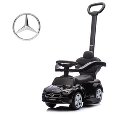 Paspiriama mašinėlė su stūmimo su rankena Milly Mally Mercedes C‑Class, juodas