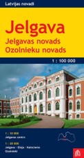 Jelgava miesto žemėlapis 1 : 100 000