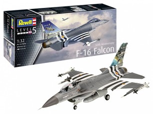 Plastikinis F-16 „Falcon“ lėktuvo modelis 1:32 — 50-ųjų metinių leidimas