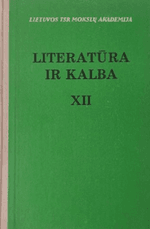 Literatūra ir kalba XII. Žemaitė