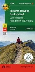 Fernwanderwege Deutschland, Weitwanderkarte 1:800.000, freytag & berndt