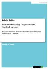 Factors influencing the pastoralists' livestock income