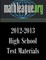 High School Test Materials 2012-2013