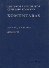 Lietuvos Respublikos civilinio kodekso komentaras. Antroji knyga