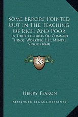 Some Errors Pointed Out In The Teaching Of Rich And Poor