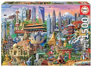 Dėlionė (puzzle) 1500 AZIJOS ATRAKCIJONAI 12-99metų