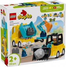 LEGO DUPLO 10475 – 3 viename: statybinių mašinų rinkinys