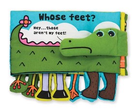Melissa & Doug minkšta užduočių knygelė „Whose Feet?“