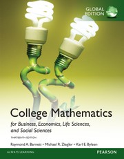 College Mathematics for Business, Economics, Life Sciences and Social Sciences, Global Edition