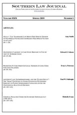 Southern Law Journal, Vol. XXIX, No. 1, Spring 2019