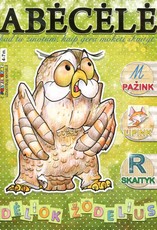 Abėcėlė. Dėliok žodelius. Su lipdukais (žalia)