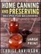 Home Canning and Preserving Recipes for Beginners ***Large Print Black and White Edition***