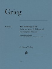 Grieg, Edvard - Aus Holbergs Zeit op. 40, Suite im alten Stil