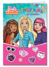 Barbė. Spalvinimas su lipdukais