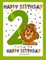 Two Year Old Coloring Book Happy Birthday
