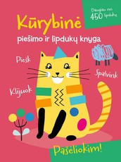 Kūrybinė piešimo ir lipdukų knyga. Katinas