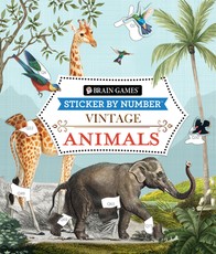 Brain Games - Sticker by Number - Vintage Animals