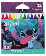Vaškinės kreidelės DISNEY „Stitch Blue“, 12 vnt.
