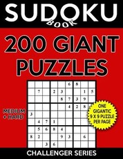 Sudoku Book 200 GIANT Puzzles, 100 Medium and 100 Hard
