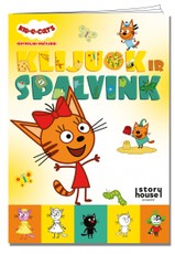 Išdykėliai kačiukai: klijuok ir spalvink